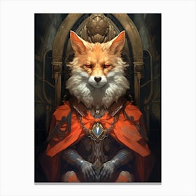 Fox In Armor Canvas Print