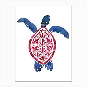 Sea Turtle Blue Canvas Print