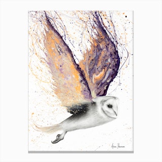 Opal Winged Owl Canvas Print