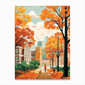 Washington In Autumn Fall Travel Art 1 Canvas Print