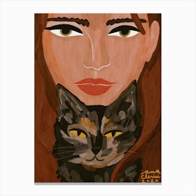 Cat Girl Canvas Print