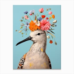 Bird With A Flower Crown Dunlin 4 Canvas Print