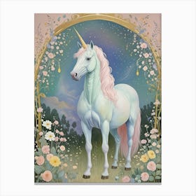 Unicorn & Golden Rain Canvas Print