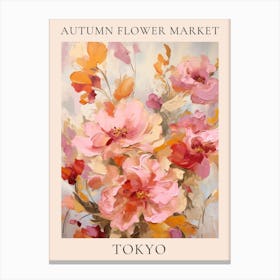 Autumn Flower Market Poster Tokyo 2 Canvas Print