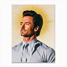 Hugh Jackman Retro Collage Movies Canvas Print