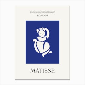 Matisse Blue Cat Canvas Print