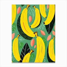 Bananas Fruit Summer Illustration 1 Canvas Print
