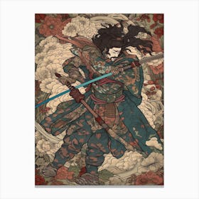 Samurai Vintage Japanese Poster 7 Canvas Print