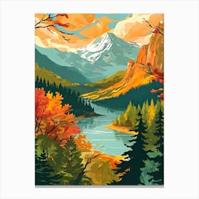 Autumn Landscape Painting Canvas Print