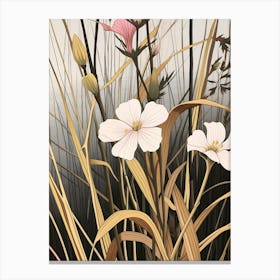 Flower Illustration Flax Flower Flower 4 Canvas Print