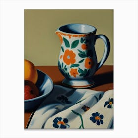 Oranges And Jug Canvas Print