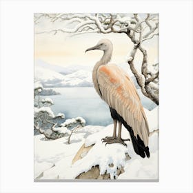 Winter Bird Painting Vulture 4 Canvas Print