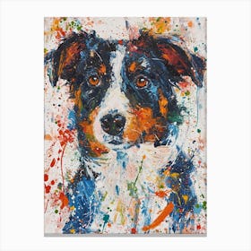 Australian Shepherd Dog  Acrylic Painting 6 Canvas Print