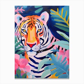 Tiger In The Jungle, Matisse Inspired 2 Canvas Print