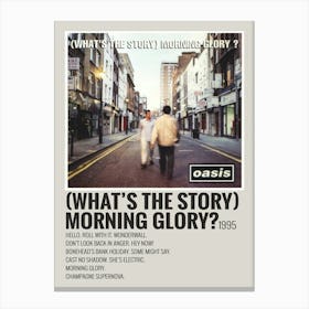 What S The Story Morning Glory Oasis Album Cover Posters Canvas 2 Canvas Print