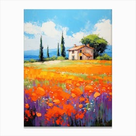 Tuscan Poppies 4 Canvas Print