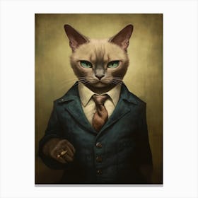 Gangster Cat Tonkinese 2 Canvas Print