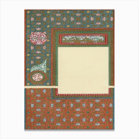 Arabic Art Pattern, Emile Prisses D’Avennes, La Decoration Arabe, Digitally Enhanced Lithograph From Own10 Canvas Print