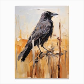 Bird Painting Raven 1 Canvas Print