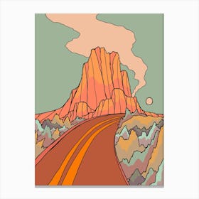 Road Past The Mountain Canvas Print