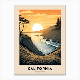 Lost Coast Trail Usa 2 Vintage Hiking Travel Poster Canvas Print