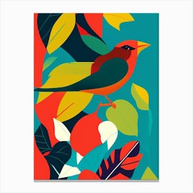 Robin Pop Matisse Bird Canvas Print