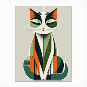 Cat Meditating Canvas Print
