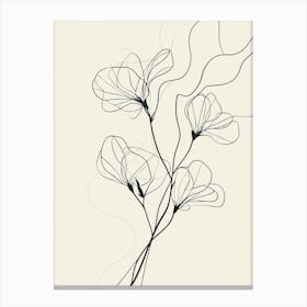 Flower Drawing Canvas Print