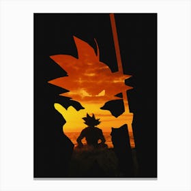 Anime Negative Space ― Son Goku Canvas Print