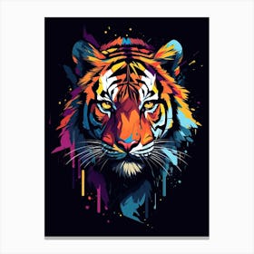 Tiger Art In Minimalism Style 2 Canvas Print