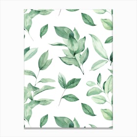 Watercolor Leaves Canvas Print