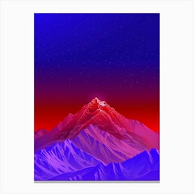 Abstract Mountain Landscape 7 Canvas Print