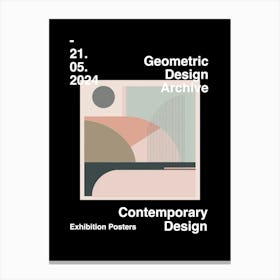 Geometric Design Archive Poster 29 Canvas Print