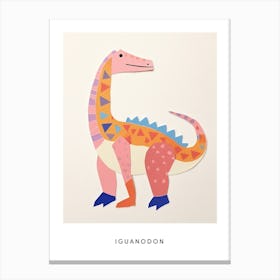 Nursery Dinosaur Art Iguanodon 3 Poster Canvas Print