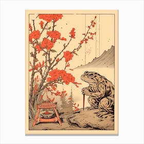 Wise Frog Japanese Style 3 Canvas Print