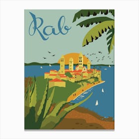 Rab, Croatia, the Island Under the Palm, Canvas Print