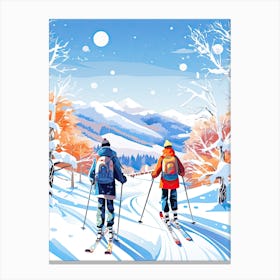 Niseko   Hokkaido Japan, Ski Resort Illustration 0 Canvas Print