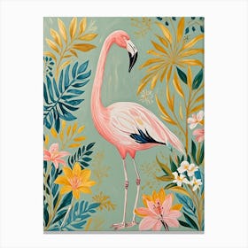 Tropical Pink Flamingo Canvas Print