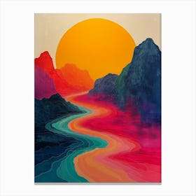 Sunset In The Mountains 55 Canvas Print