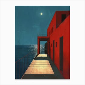 Red Building 1 Canvas Print