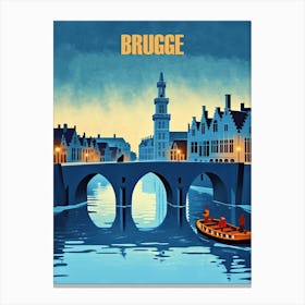 Bruges, Vintage Travel Poster Canvas Print