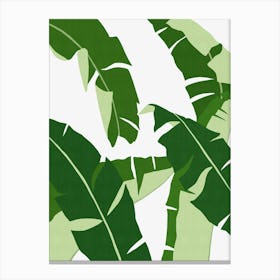 Tropical green leaves 2 Canvas Print
