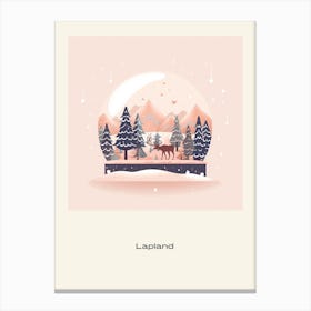 Lapland Finland 3 Snowglobe Poster Canvas Print