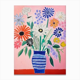 Flower Painting Fauvist Style Cineraria 4 Canvas Print