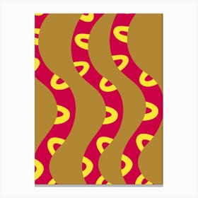 Red And Yellow Stripes Canvas Print