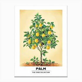 Palm Tree Storybook Illustration 1 Poster Canvas Print