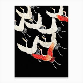 Myriad of Flying Cranes Canvas Print