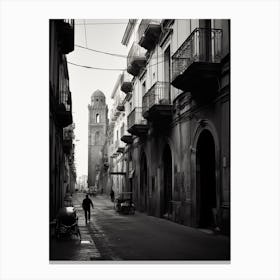 Naples, Italy,  Black And White Analogue Photography  2 Canvas Print