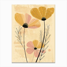 Phnom Penh Flower Market Boho Minimalist Style Canvas Print