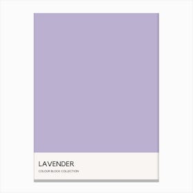 Lavender Colour Block Poster Canvas Print